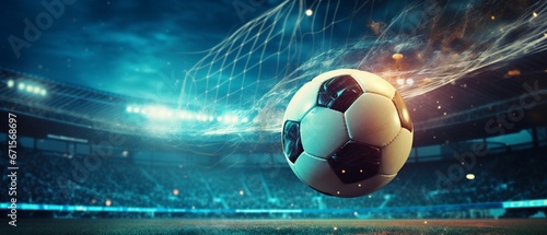 Soccer Ball in Goal Net