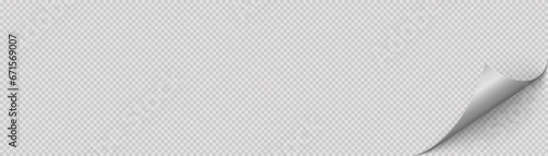 Realistic curls of the corners of a paper page on a transparent background with shadow, curled corners of a sheet of paper. The edges of vector stickers are bent. Corners of paper pages.