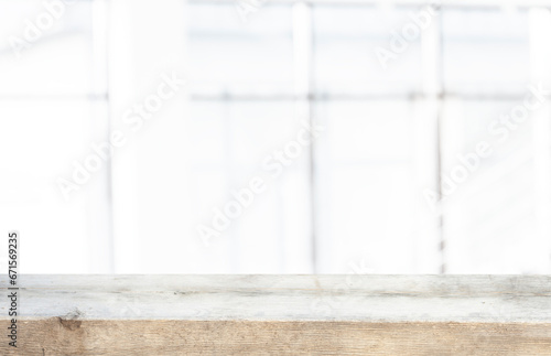 blurred window background with light table