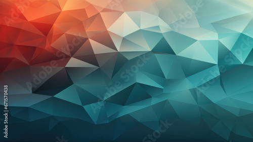Low Poly Triangle Mosaic Background in Teal
