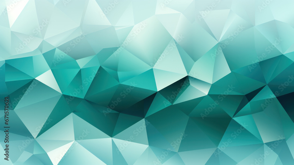 Low Poly Triangle Mosaic in Smooth Jade