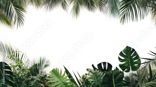 Tropical Leaf Backdrop Evokes the Vibrancy and Biodiversity of Rainforests © khairulz