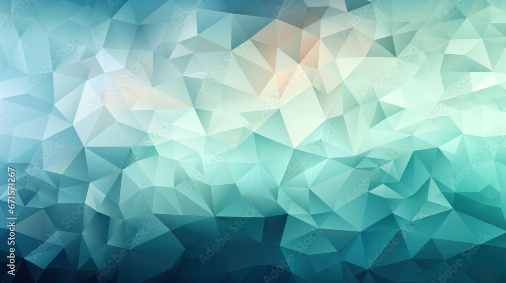 Low Poly Aqua Triangle Mosaic