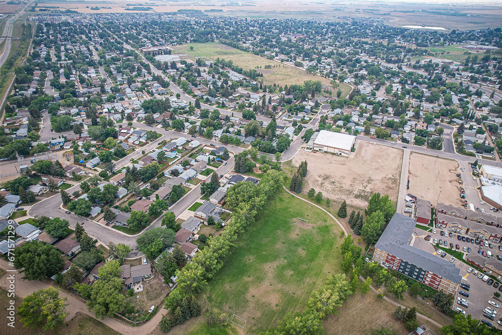 Aerial of the Pacific Heights Neighborhood in Saskatoon