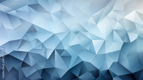 Cool Ice Blue Triangle Mosaic Background