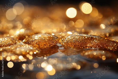 Gold shine glitter background, Generative Ai