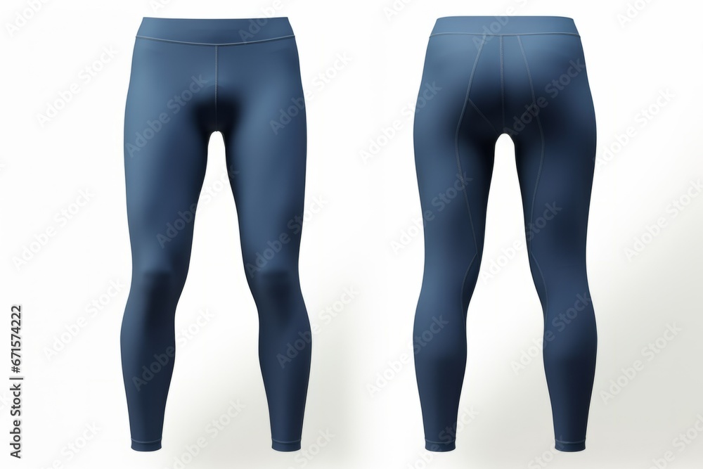 Blue leggings pants isolated on white background Blue leggings pants isolated on white background