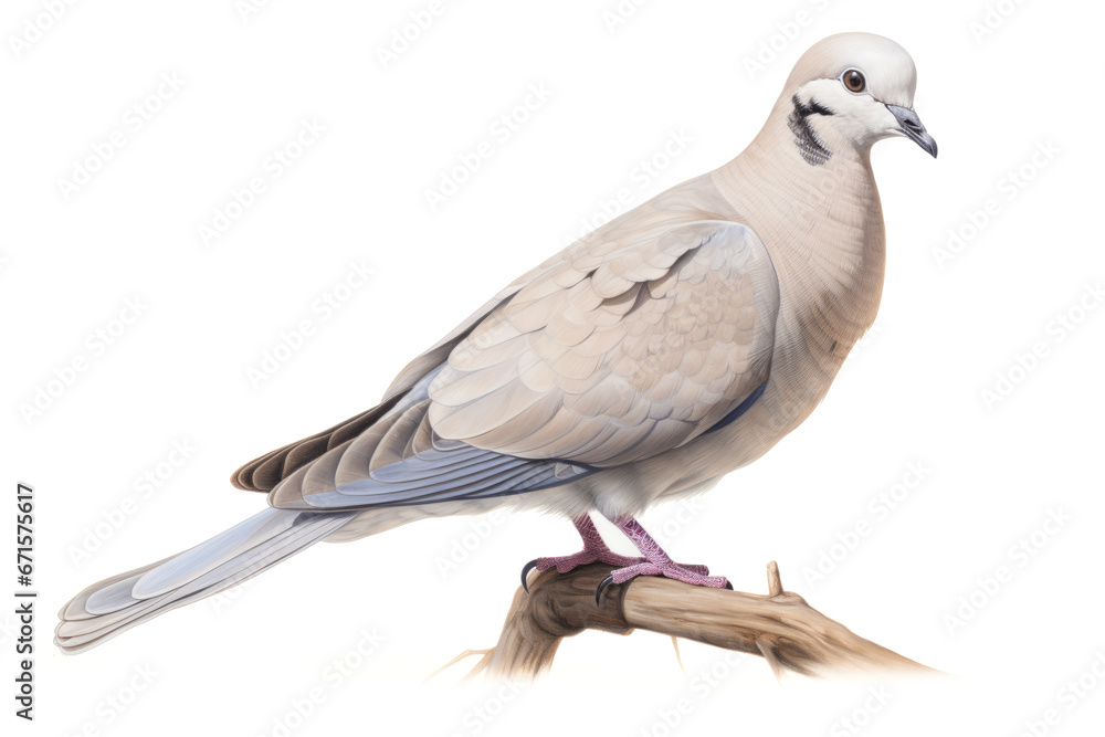 closeup image of a Eurasian collered dove Streptopelia decaocto cut out and isolated on a white background. ipgeon cut out closeup image of a Eurasian collered dove Streptopelia decaocto cut out and isolated on a white background. ipgeon cut out