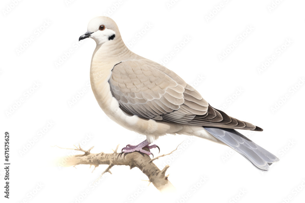 closeup image of a Eurasian collered dove Streptopelia decaocto cut out and isolated on a white background. ipgeon cut out closeup image of a Eurasian collered dove Streptopelia decaocto cut out and isolated on a white background. ipgeon cut out