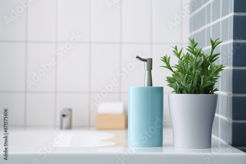 plant in a bathroom