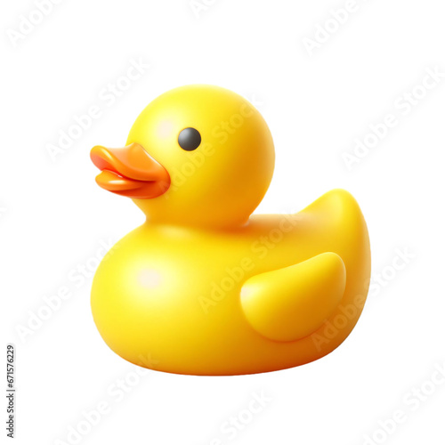 yellow rubber duck isolated photo
