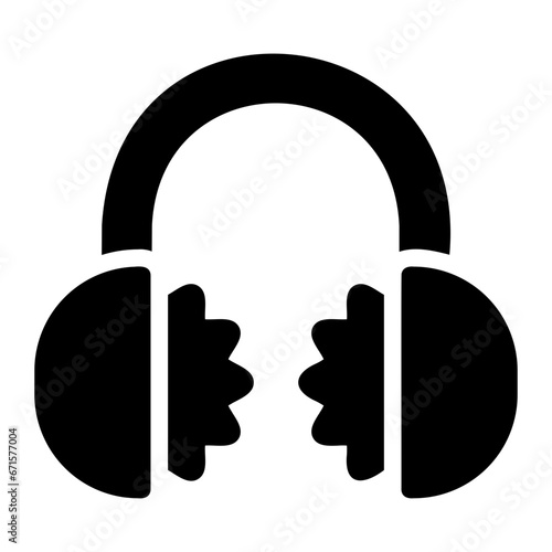 earmuffs glyph icon