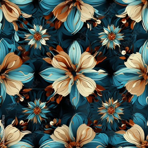 Floral Kaleidoscope Abstract Pattern