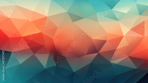 Low Poly Teal Triangle Mosaic