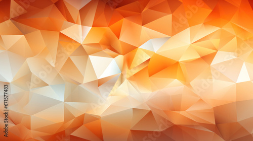 Low Poly Triangle Mosaic in Dynamic Orange
