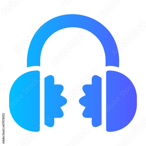 earmuffs gradient icon