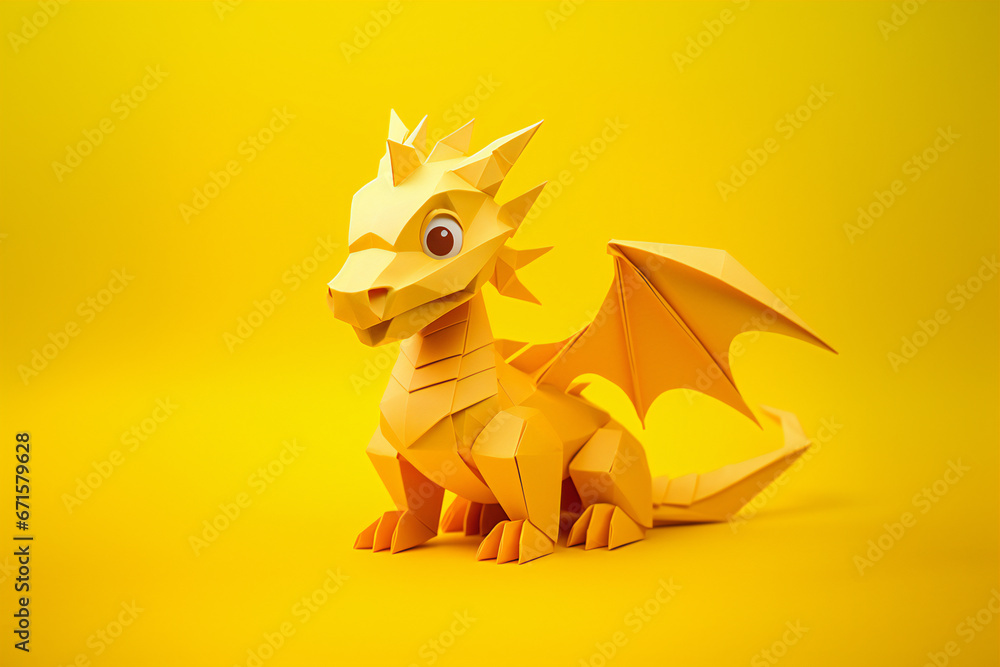 AI-generated, paper-made dragon AI-generated, paper-made dragon