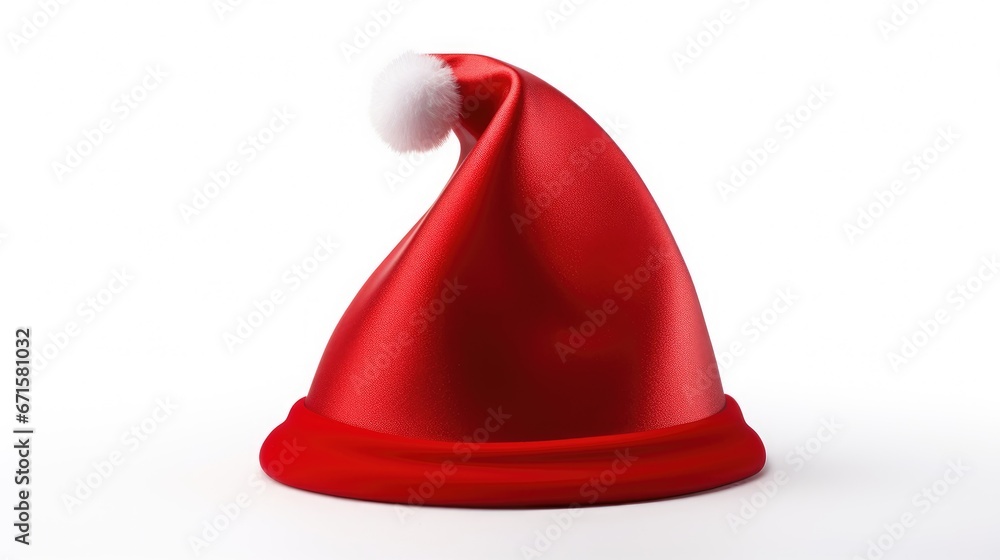 Fototapeta premium santa claus hat isolated on white background