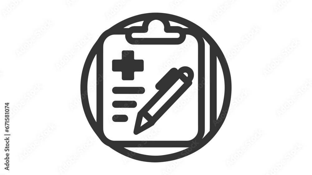 Medical record icon, medical report icon, vector isolated Medical record icon, medical report icon, vector isolated