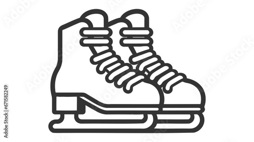 Vector icon illustrating a pair of ice skates