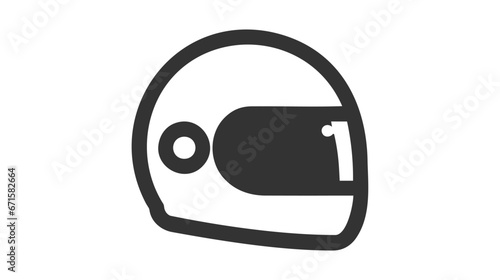 Helmet simple vector icon illustration design