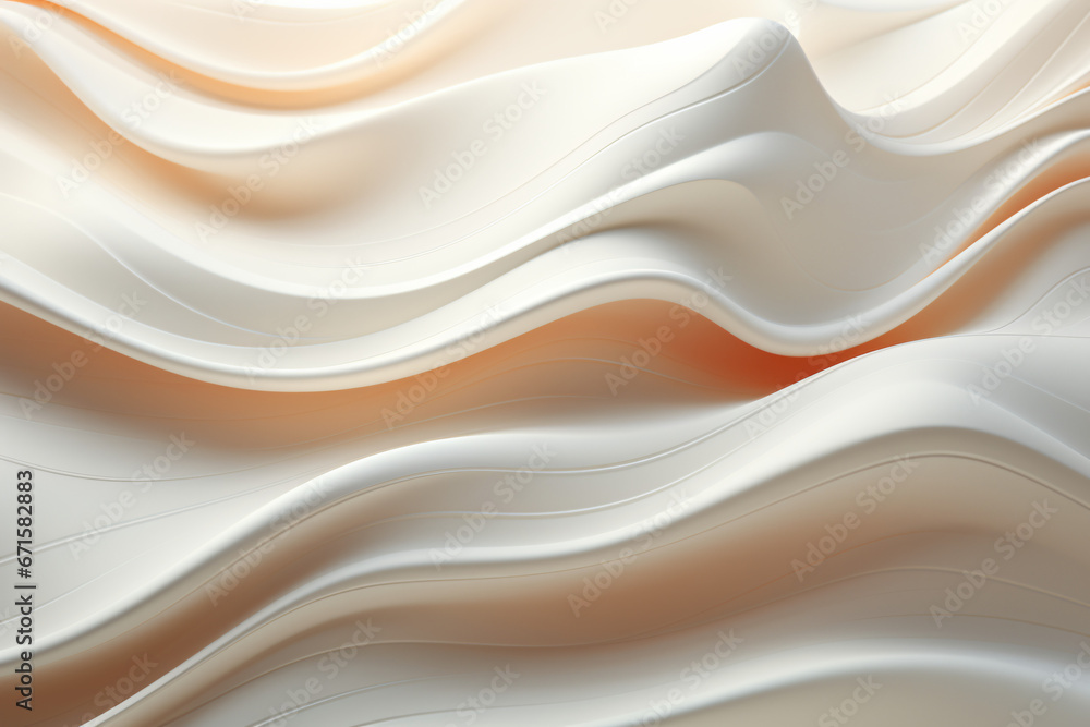 Obraz premium Abstract wavy lines background. Thin lines on white wallpaper.
