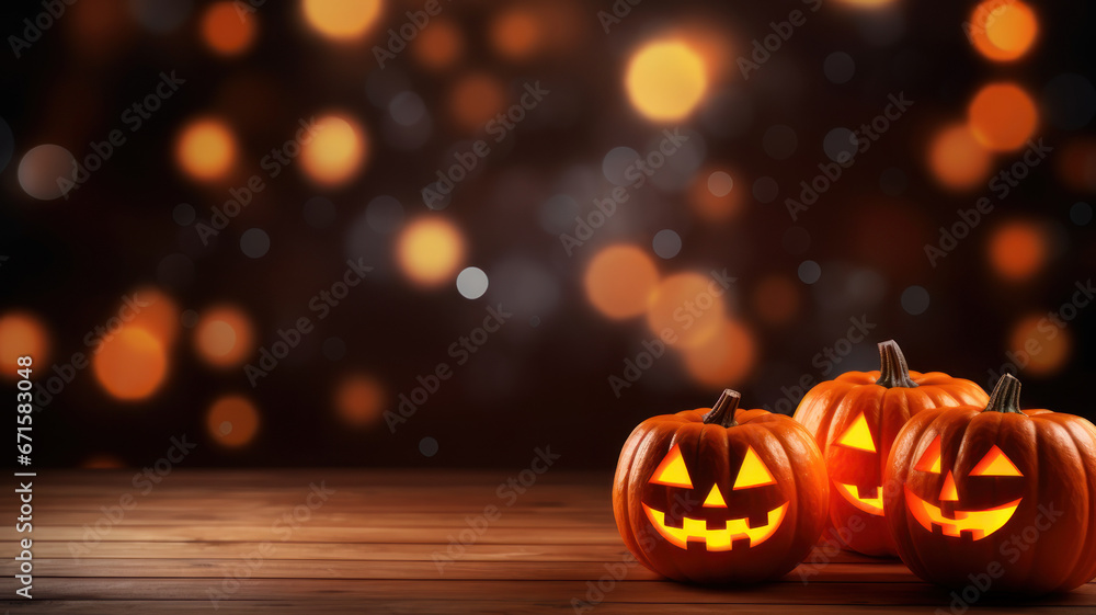 Halloween background with pumpkins and haunted house Halloween background with pumpkins and haunted house