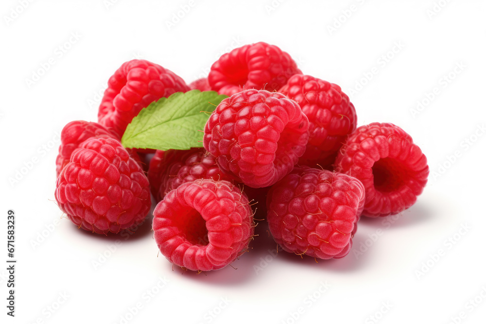 raspberry fruit isolated on white background raspberry fruit isolated on white background
