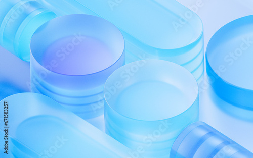 Fototapeta Naklejka Na Ścianę i Meble -  Abstract glass shape background, 3d rendering.