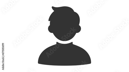 People icon, isolated. Flat design. Vector icon on white background
