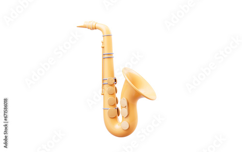 Isolated music instrument, 3d rendering.