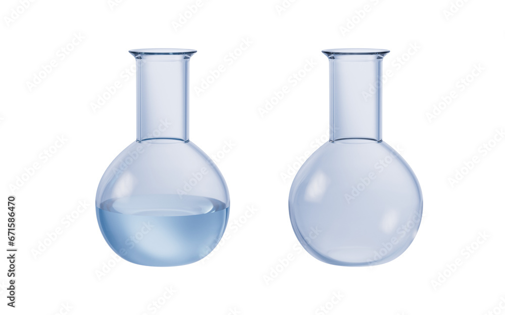 Isolated chemical instruments, 3d rendering. Isolated chemical instruments, 3d rendering.