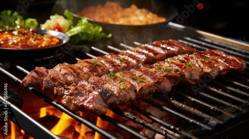 Close up South Korean barbecue.
