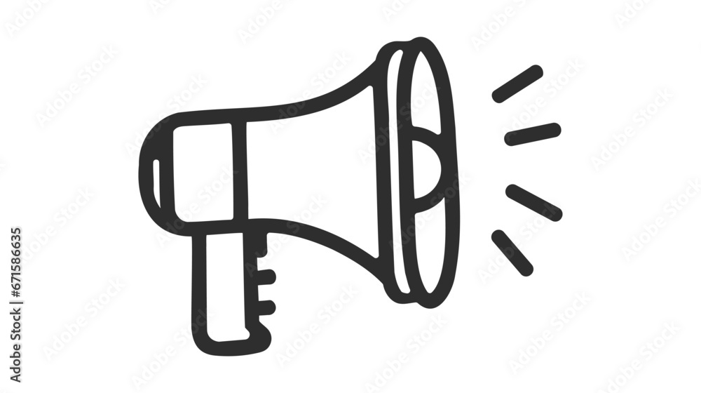 Megaphone music flat style icon shape symbol. Voice sound speech logo silhouette sign. Megaphone music flat style icon shape symbol. Voice sound speech logo silhouette sign.