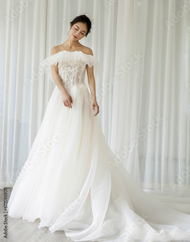 bride in white dress