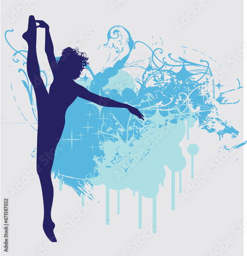 Ballet dancer leg up vector image