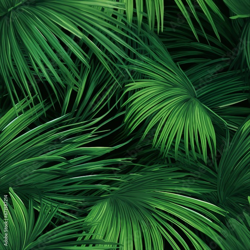 Palm Fronds Paradise Pattern