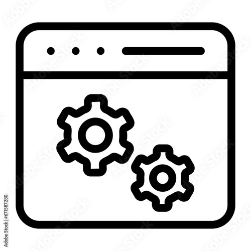 settings line icon