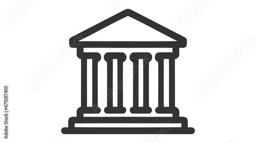 Bank Icon isolated on white background