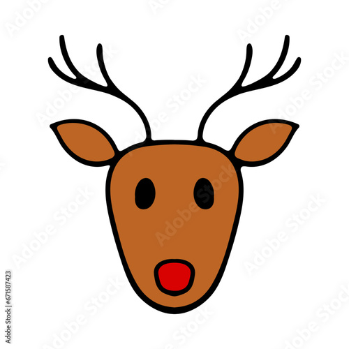 Santas reindeer. Santa Claus  deer. Decoration  decorate  christmas  new year  eve  december 25  winter  holiday atmosphere  celebrate  family celebration  traditions. Colorful icon