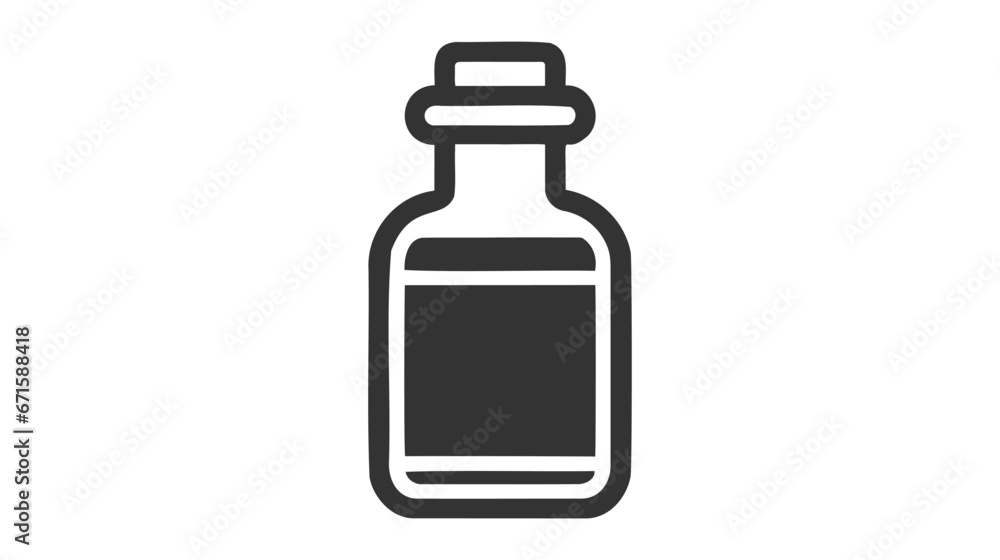 Line bottle Icon isolated on white background