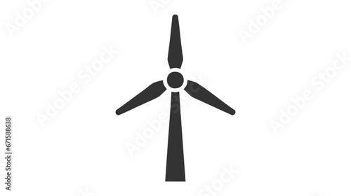 Wind power Icon on the white background