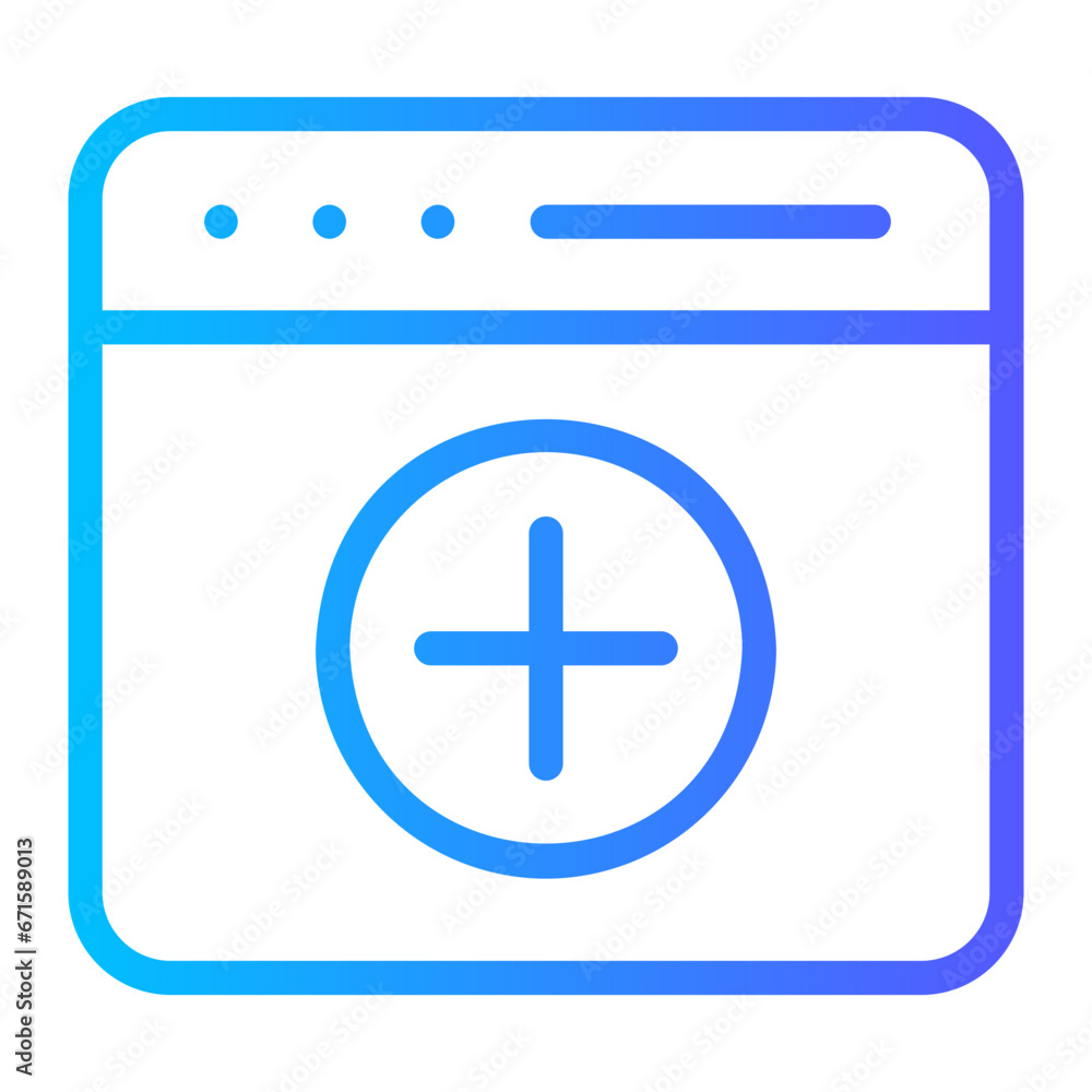 Obraz premium add gradient icon