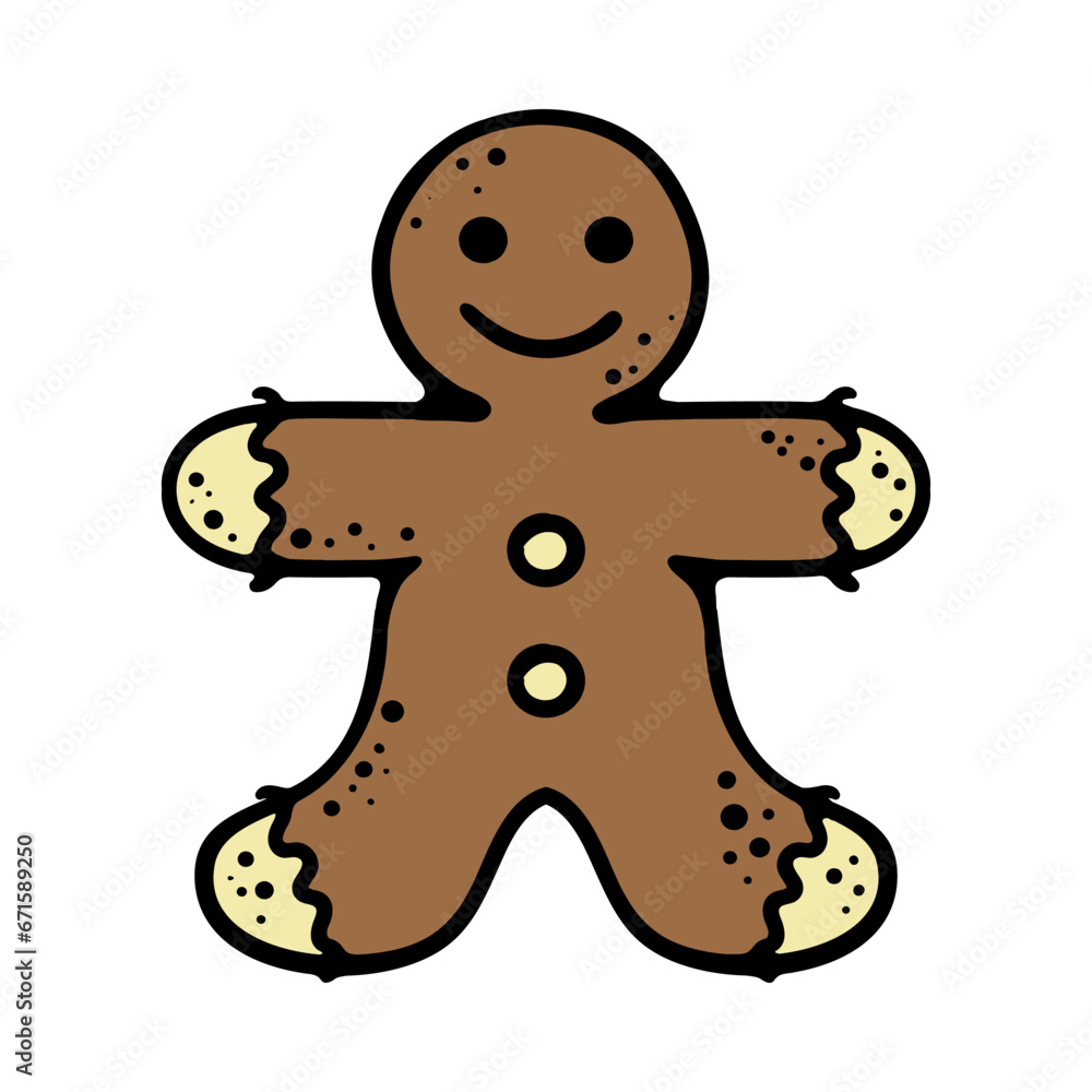 Gingerbread man shaped. Sweets, treats, dessert. Decoration, decorate, christmas, new year, eve, december 25, winter, holiday atmosphere, celebrate, family celebration, traditions. Colorful icon Gingerbread man shaped. Sweets, treats, dessert. Decoration, decorate, christmas, new year, eve, december 25, winter, holiday atmosphere, celebrate, family celebration, traditions. Colorful icon