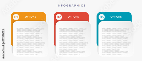 3 options infographics design template