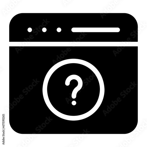 frequently asked question glyph icon
