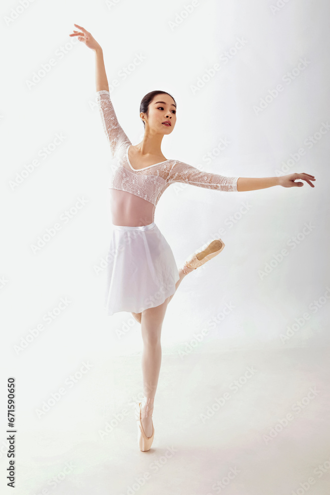 young ballet dancer in tutu