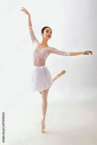 young ballet dancer in tutu