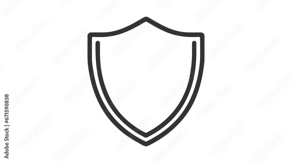 Shield Icon in trendy flat style isolated on grey background. Shield Icon in trendy flat style isolated on grey background.