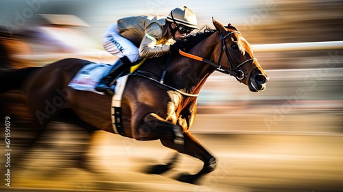 Horse racing, motion blur.  © Creative Station